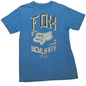 Fox Blue Short Sleeve Logo Shirt Adult Medium